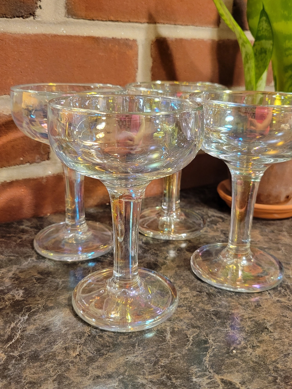 Iridescent Coupe Glasses